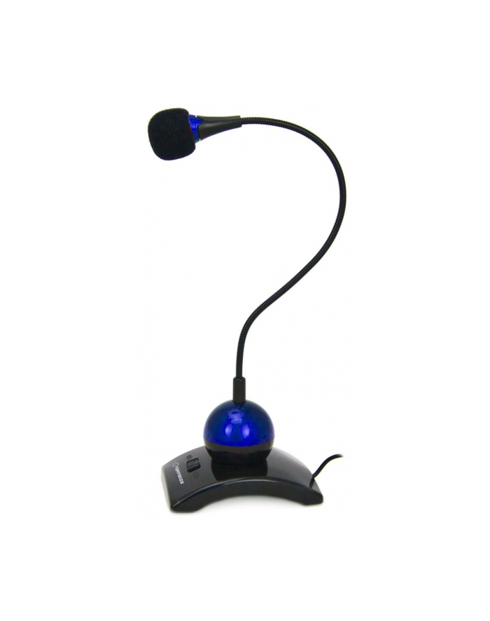 Mikrofon na podstawce Esperanza EH130, regulowane ramię niebieski główny