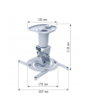 Techly Uchwyt sufitowy do projektora 22 cm 10 kg biały - nr 42