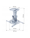 Techly Uchwyt sufitowy do projektora 22 cm 10 kg biały - nr 51