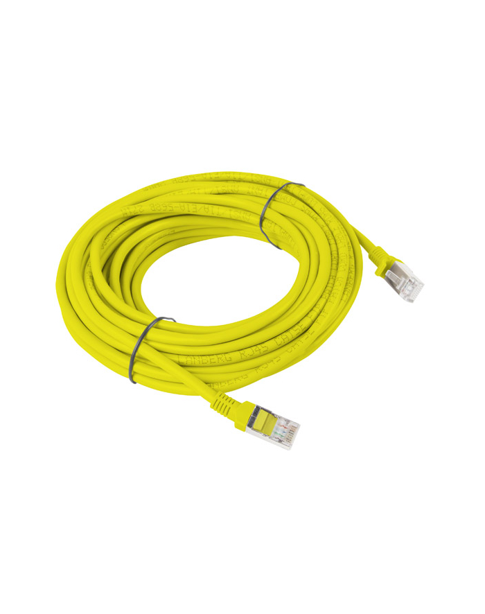 Patch cord kat.5E 10M żółty Lanberg główny