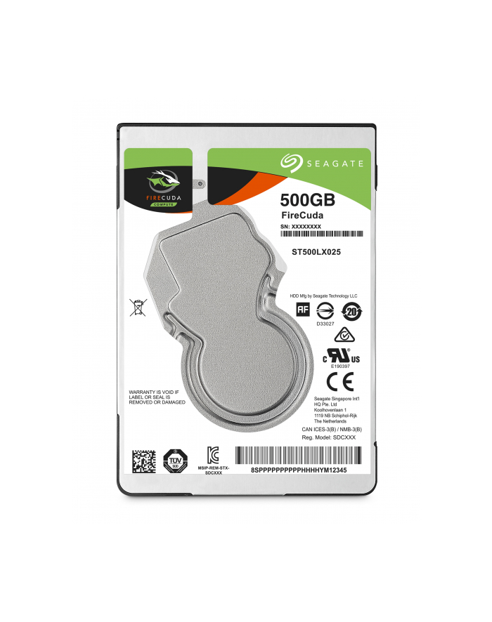 Dysk Seagate FireCuda, 2.5'', 500GB, SATA/600, 5400RPM, 128MB cache główny