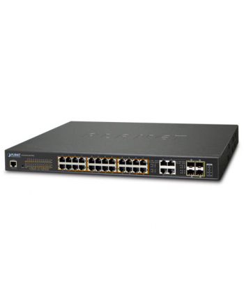 PLANET 24-Port Combo Managed Switch 24-Port 10/100/1000T Ultra PoE managed Switch, und 4-Port Gigabit TP/SFP Combo Ports, 600 Watts PoE Budget