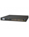 PLANET 16-Port SFP Ethernet Switch 24-Port 10/100/1000T 802.3at PoE Switch, + 2-Port Gigabit SFP and LCD Monitor for PoE, 300 Watts - nr 12