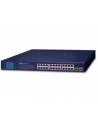 PLANET 16-Port SFP Ethernet Switch 24-Port 10/100/1000T 802.3at PoE Switch, + 2-Port Gigabit SFP and LCD Monitor for PoE, 300 Watts - nr 24