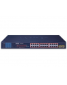 PLANET 16-Port SFP Ethernet Switch 24-Port 10/100/1000T 802.3at PoE Switch, + 2-Port Gigabit SFP and LCD Monitor for PoE, 300 Watts - nr 25