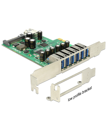 Delock Karta PCI Express > 6 x zewnętrzne + 1 x wewnętrzne USB 3.0