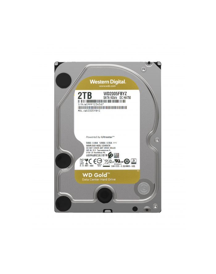 WESTERN DIGITAL Dysk WD WD2005FBYZ WD Gold 3.5'' 2TB 7200 128MB SATA 6Gb/s główny