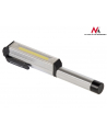 Maclean Lampa warsztatowa długopis srebrno-czarny MCE121S magnetyczna COB LED - nr 1