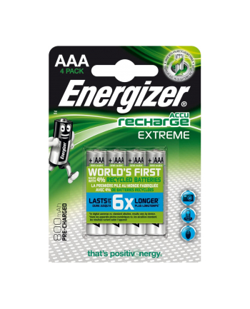 Akumulator ENERGIZER Extreme, AAA, HR, 1,2V, 800mAh, 4szt.