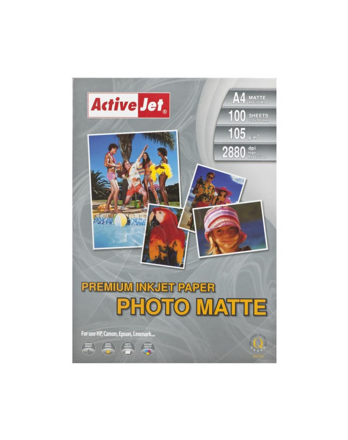 Papier fotograficzny matowy Activejet A4 100szt. 105g/m2 główny