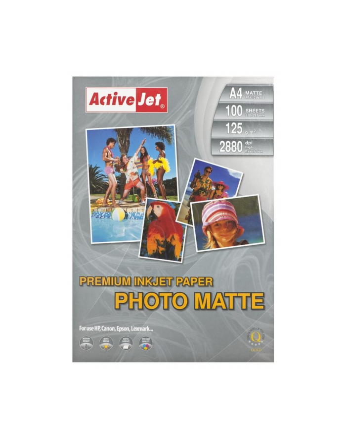 Papier fotograficzny matowy Activejet A4 100szt. 125g/m2 główny