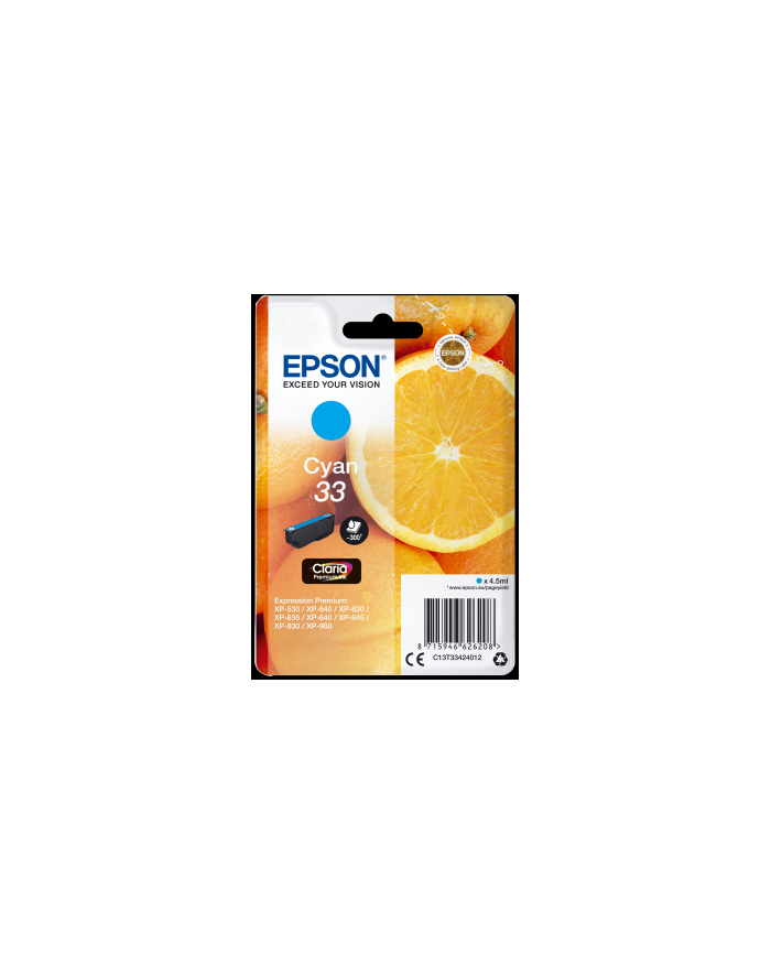 Premium Ink Epson Singlepack Cyan 33 główny