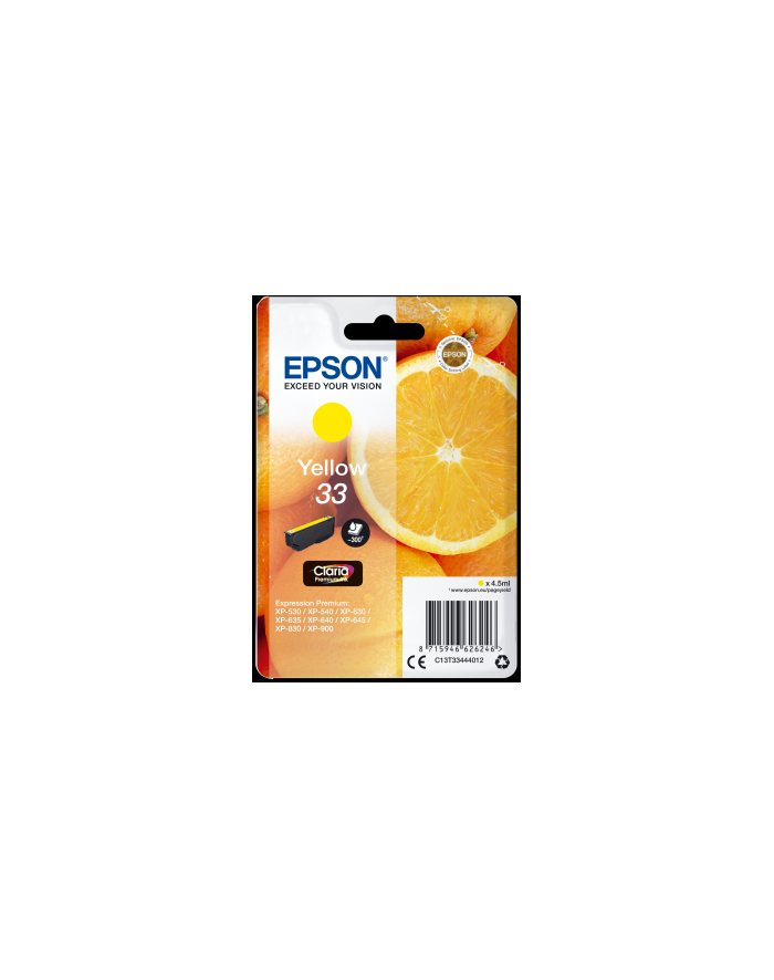 Premium Ink Epson Singlepack Yellow 33 główny