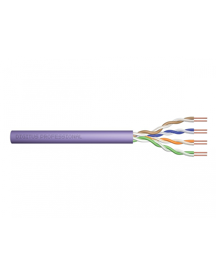 Kabel Digitus UTP kat.6, drut,   Digitus Network 305m, 15 LGW kolor fiolet główny