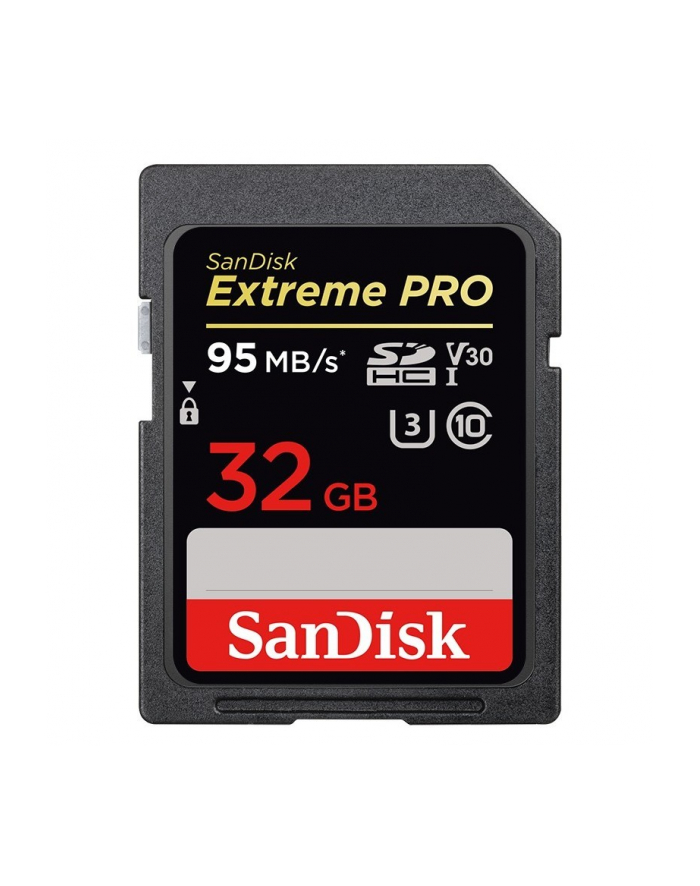 SanDisk SecureDigital SDHC Extreme Pro (95 MB/s class 10 UHS-I U3 V30) - 32GB główny