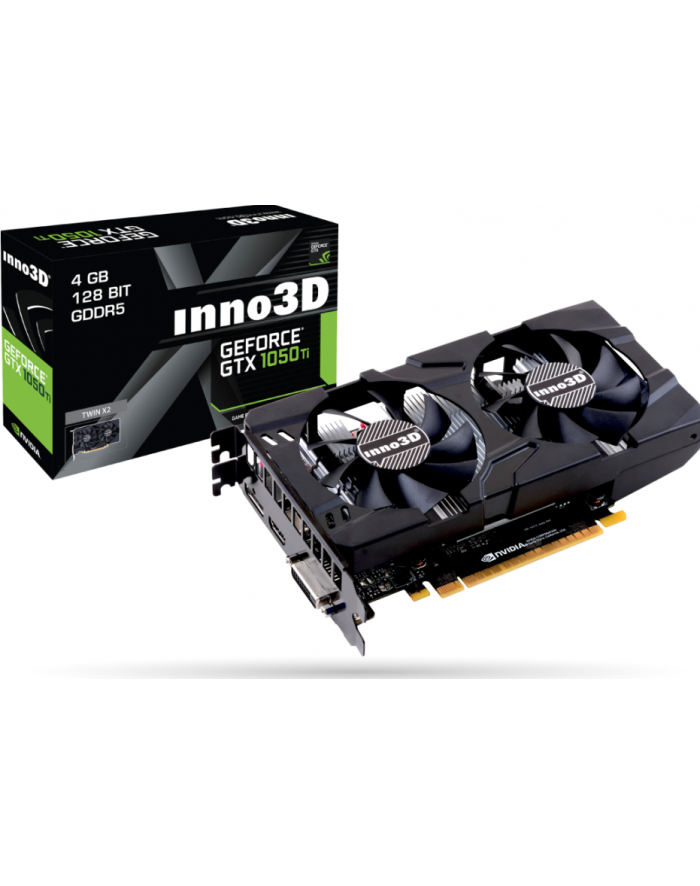 Inno3D GeForce GTX 1050 Ti TwinX2 4GB, DP 1.2+HDMI 2.0+DL-DVI-I główny