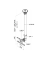 NewStar Uchwyt Sufitowy  (Wysokość: 79-129 cm) - nr 12