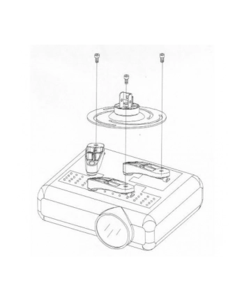 Techly Uchwyt sufitowy do projektora 30/37 cm, 15 kg, srebrny