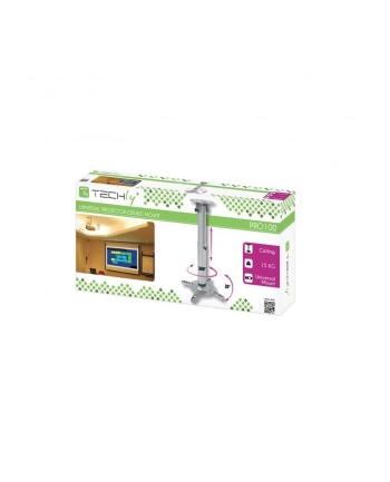Techly Uchwyt sufitowy do projektora 50-77 cm, 15 kg, srebrny