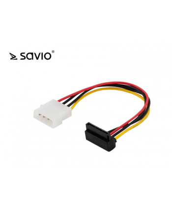 SAVIO AK-11 Kabel zasilający MOLEX 4 pin M - SATA 15 pin F kątowy