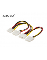 SAVIO AK-16 Kabel zasilający Molex (M) - 3 x  Molex 4 pin (F) - nr 1