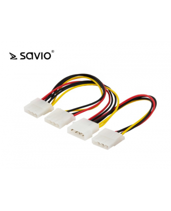 SAVIO AK-16 Kabel zasilający Molex (M) - 3 x  Molex 4 pin (F)