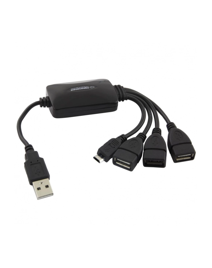 ESPERANZA EA158 Hub 4 Porty USB 2.0 - 3 x USB, 1 x microUSB. główny