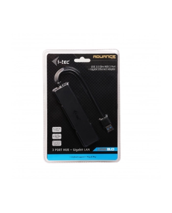 iTec i-tec USB 3.0 Slim HUB 3 Port + Gigabit Ethernet Adapter