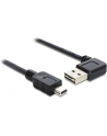 Delock kabel Easy USB 2.0 AM > USB 2.0 mini, 1m, kątowy lewo/prawo, czarny - nr 9