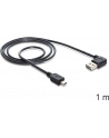 Delock kabel Easy USB 2.0 AM > USB 2.0 mini, 1m, kątowy lewo/prawo, czarny - nr 11