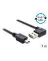 Delock kabel Easy USB 2.0 AM > USB 2.0 mini, 1m, kątowy lewo/prawo, czarny - nr 12