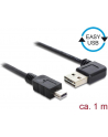 Delock kabel Easy USB 2.0 AM > USB 2.0 mini, 1m, kątowy lewo/prawo, czarny - nr 24