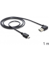 Delock kabel Easy USB 2.0 AM > USB 2.0 mini, 1m, kątowy lewo/prawo, czarny - nr 30