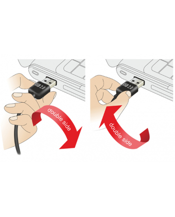 Delock kabel Easy USB 2.0 AM > USB 2.0 mini, 1m, kątowy lewo/prawo, czarny