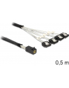 Delock Kabel Mini SAS HD SFF-8643 > 4 x SATA 7 Pin 0.5m - nr 9