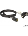 Delock Kabel Mini SAS HD SFF-8643 > 4 x SATA 7 Pin 0.5m - nr 13