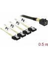 Delock Kabel Mini SAS HD SFF-8643 > 4 x SATA 7 Pin 0.5m - nr 20