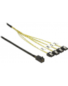 Delock Kabel Mini SAS HD SFF-8643 > 4 x SATA 7 Pin 0.5m - nr 24