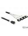 Delock Kabel Mini SAS HD SFF-8643 > 4 x SATA 7 Pin 0.5m - nr 31