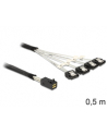 Delock Kabel Mini SAS HD SFF-8643 > 4 x SATA 7 Pin 0.5m - nr 18