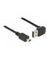 Delock kabel Easy USB 2.0 AM > USB 2.0 mini, 1m, kątowy góra/dół, czarny - nr 10
