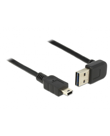 Delock kabel Easy USB 2.0 AM > USB 2.0 mini, 1m, kątowy góra/dół, czarny