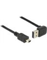 Delock kabel Easy USB 2.0 AM > USB 2.0 mini, 1m, kątowy góra/dół, czarny - nr 6