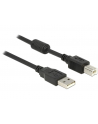 Delock Kabel USB 2.0 AM > USB BM + ferryt, 1m, czarny - nr 11