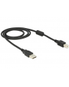 Delock Kabel USB 2.0 AM > USB BM + ferryt, 1m, czarny - nr 12