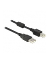 Delock Kabel USB 2.0 AM > USB BM + ferryt, 1m, czarny - nr 13