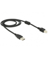 Delock Kabel USB 2.0 AM > USB BM + ferryt, 1m, czarny - nr 16