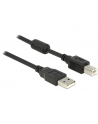 Delock Kabel USB 2.0 AM > USB BM + ferryt, 1m, czarny - nr 17
