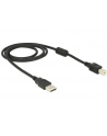 Delock Kabel USB 2.0 AM > USB BM + ferryt, 1m, czarny - nr 18