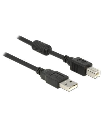 Delock Kabel USB 2.0 AM > USB BM + ferryt, 1m, czarny